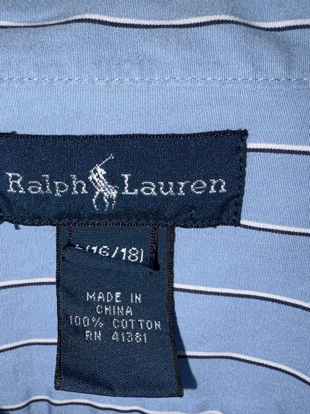 NWOT Ralph Lauren striped button down shirt boy's L 16/18